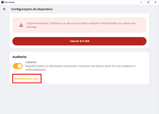 8 Auditoria Exportar para CSV