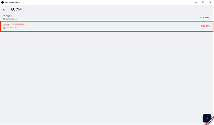 Navi - tela ECONF - ECONF cancelado