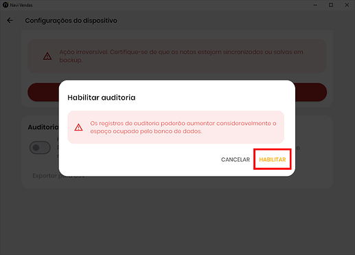 7 Habilitar a auditoria