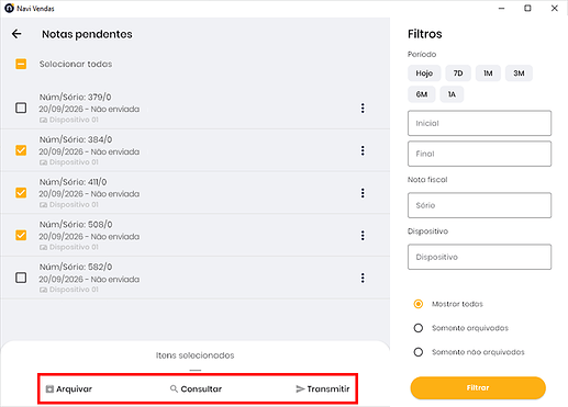 05 Notas selecionadas