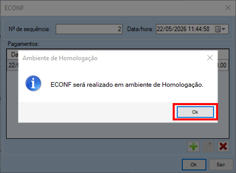 ECONF - homologação