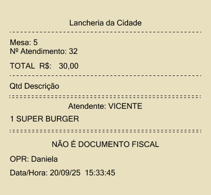 Comprovante - Atendimento - pedido